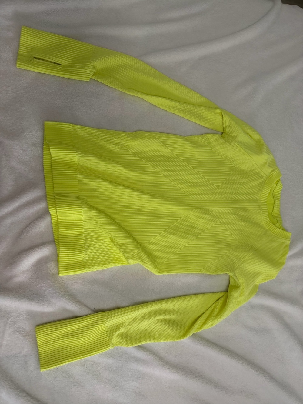 lululemon athletica Neon Yellow Ribbed Long-Sleeve Top